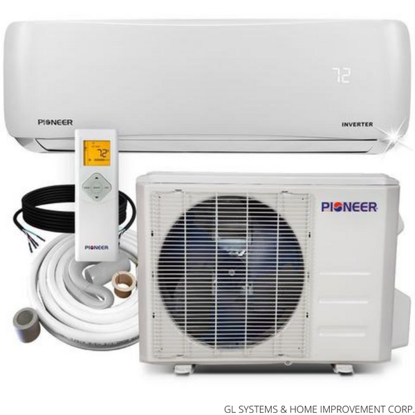 PIONEER® 9,000 BTU Ductless DC Inverter Mini Split Air Conditioner Heat Pump, 230 VAC, 22.8 SEER, ENERGY STAR