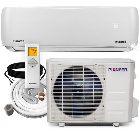 PIONEER® 9,000 BTU 21.5 SEER 115V DUCTLESS MINI-SPLIT AIR CONDITIONER HEAT PUMP SYSTEM FULL SET Model Number: WYS009AMFI22RL-16